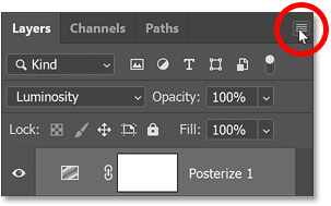 Click the Layers panel's menu icon.