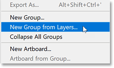 Select New Group from Layers.