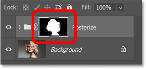 Hold Alt (Win) / Option (Mac) and click the layer mask thumbnail to create a poster effect.