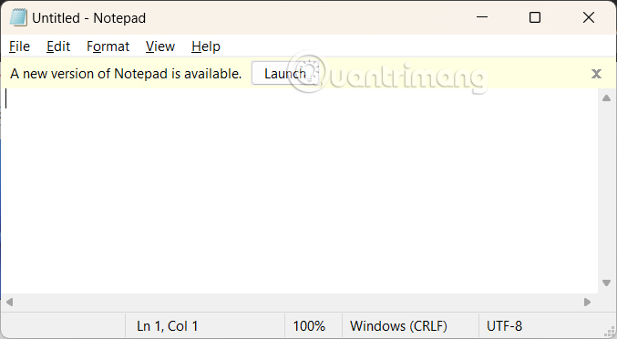 Mở Notepad bản cũ trên Windows 11