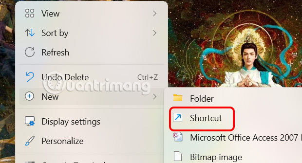 Tạo phím tắt trên Windows 11