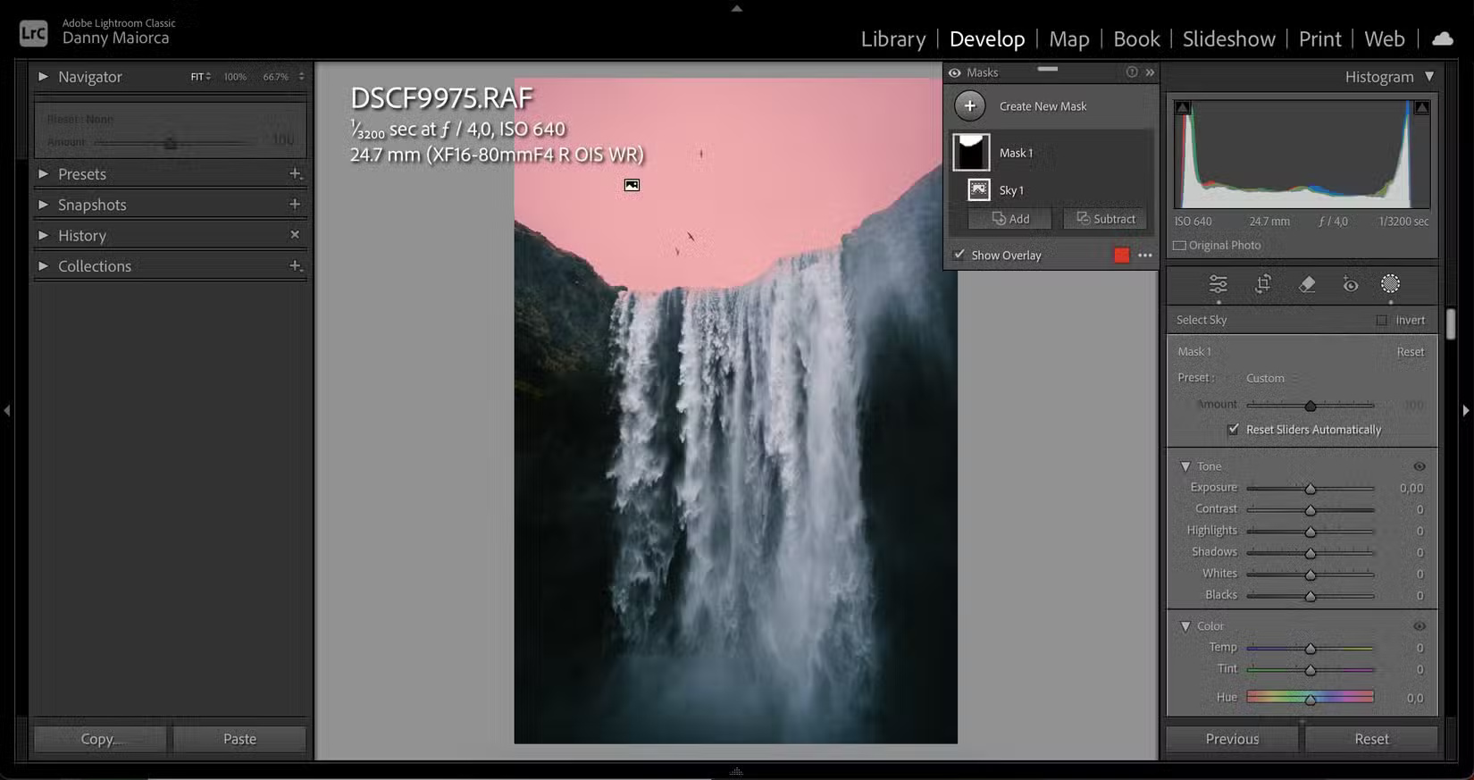 Use Lightroom's AI Masking tool