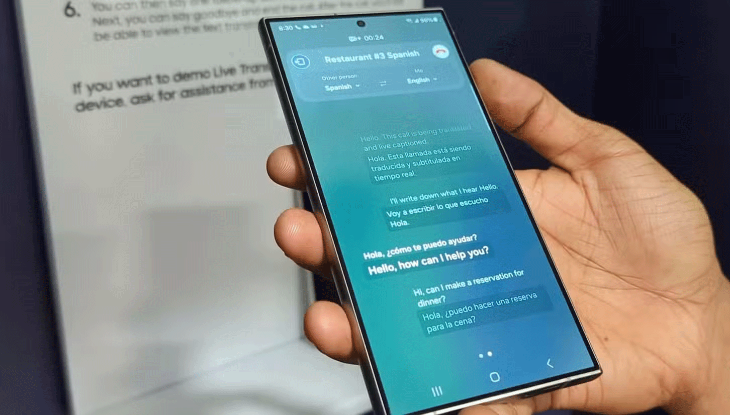 Dịch trực tiếp Galaxy AI trong cuộc gọi điện thoại trên S24 Ultra