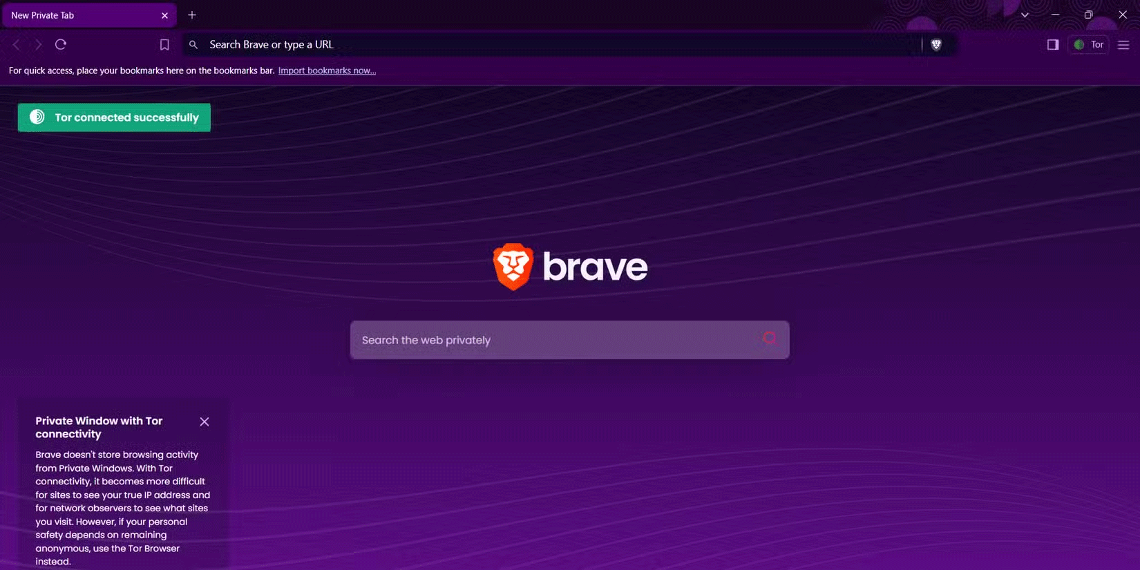 Duyệt riêng tư Brave với Tor