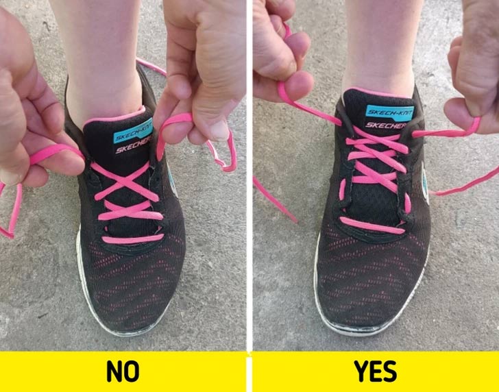 Đừng quên điều chỉnh dây giày
