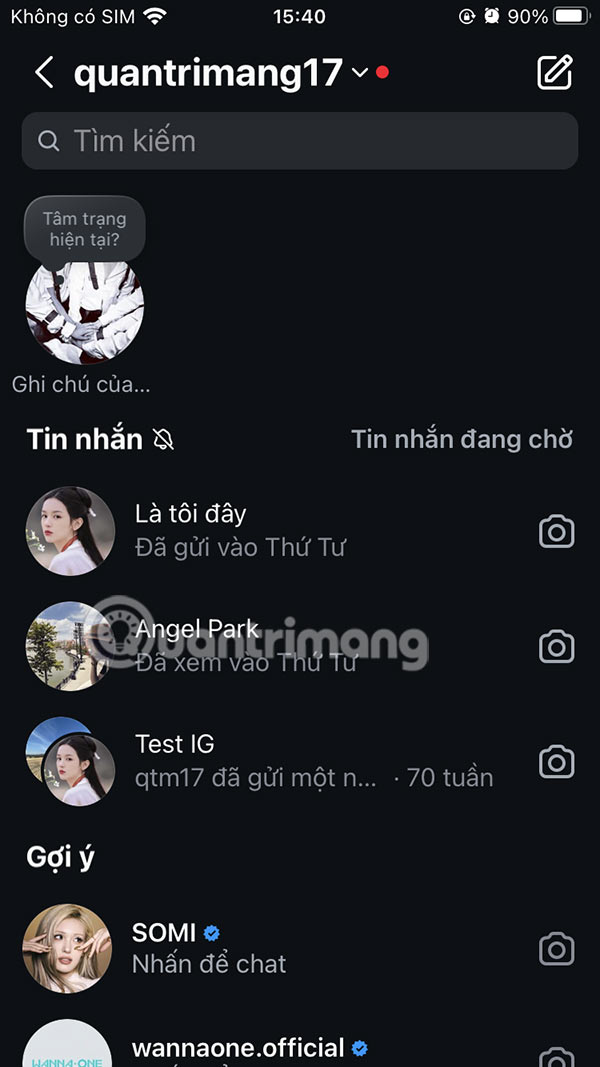 Hội thoại Instagram