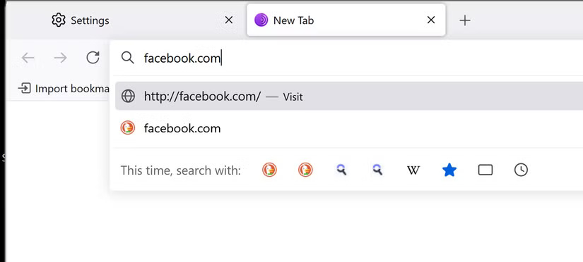 Access Facebook on Tor browser