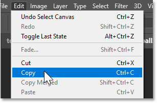 Vào Edit > Copy.