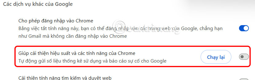 Ngăn Chrome gửi báo cáo sự cố trên máy tính