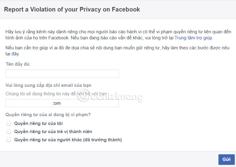 Request to delete private Facebook photos 