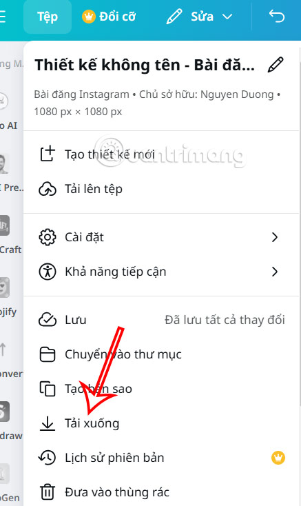 Tải ảnh anime trên Canva