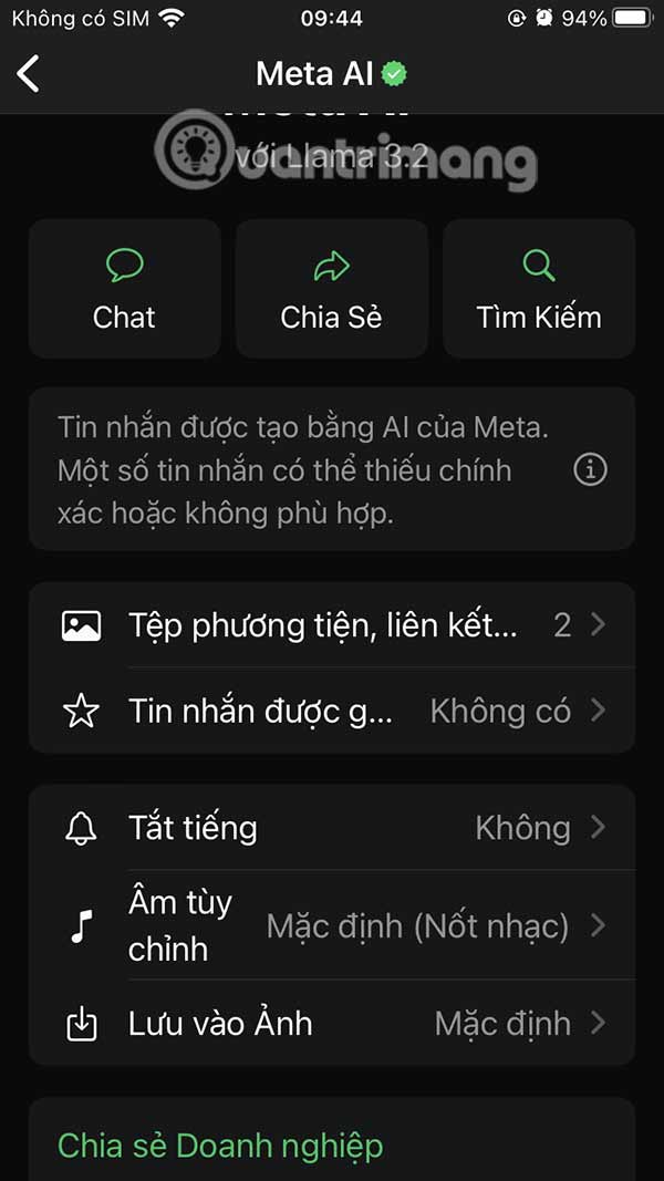 Manage Meta AI chat in WhatsApp