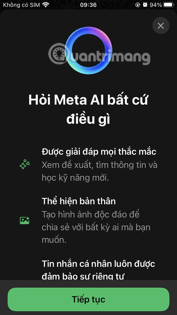 Dùng Meta AI trong WhatsApp