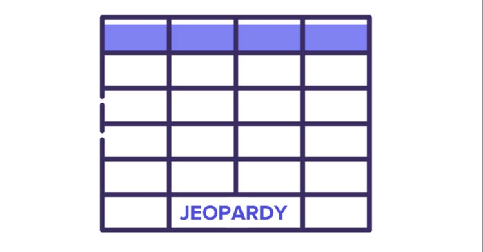 Game Jeopardy trong Google Slides
