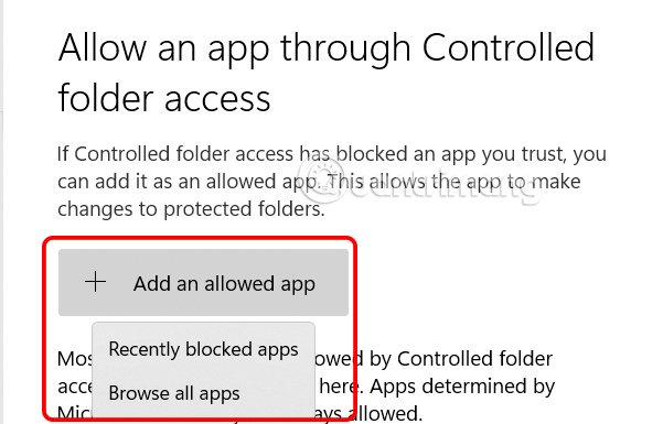 Application types that do not need protection on Windows