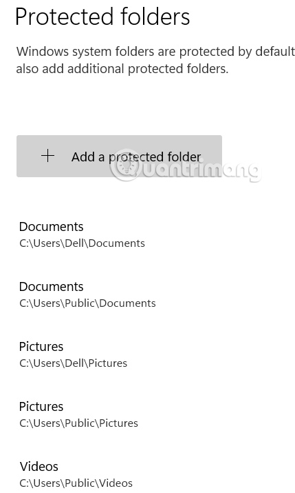 Protected Folders