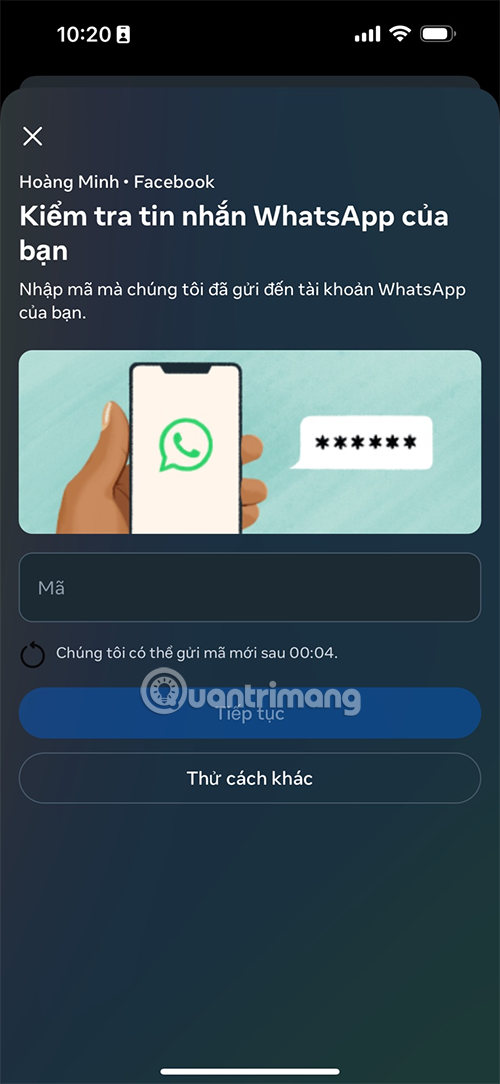 xác thực fb bằng số điện thoại