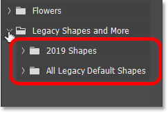 Nhóm 2019 Shapes và All Legacy Default Shapes