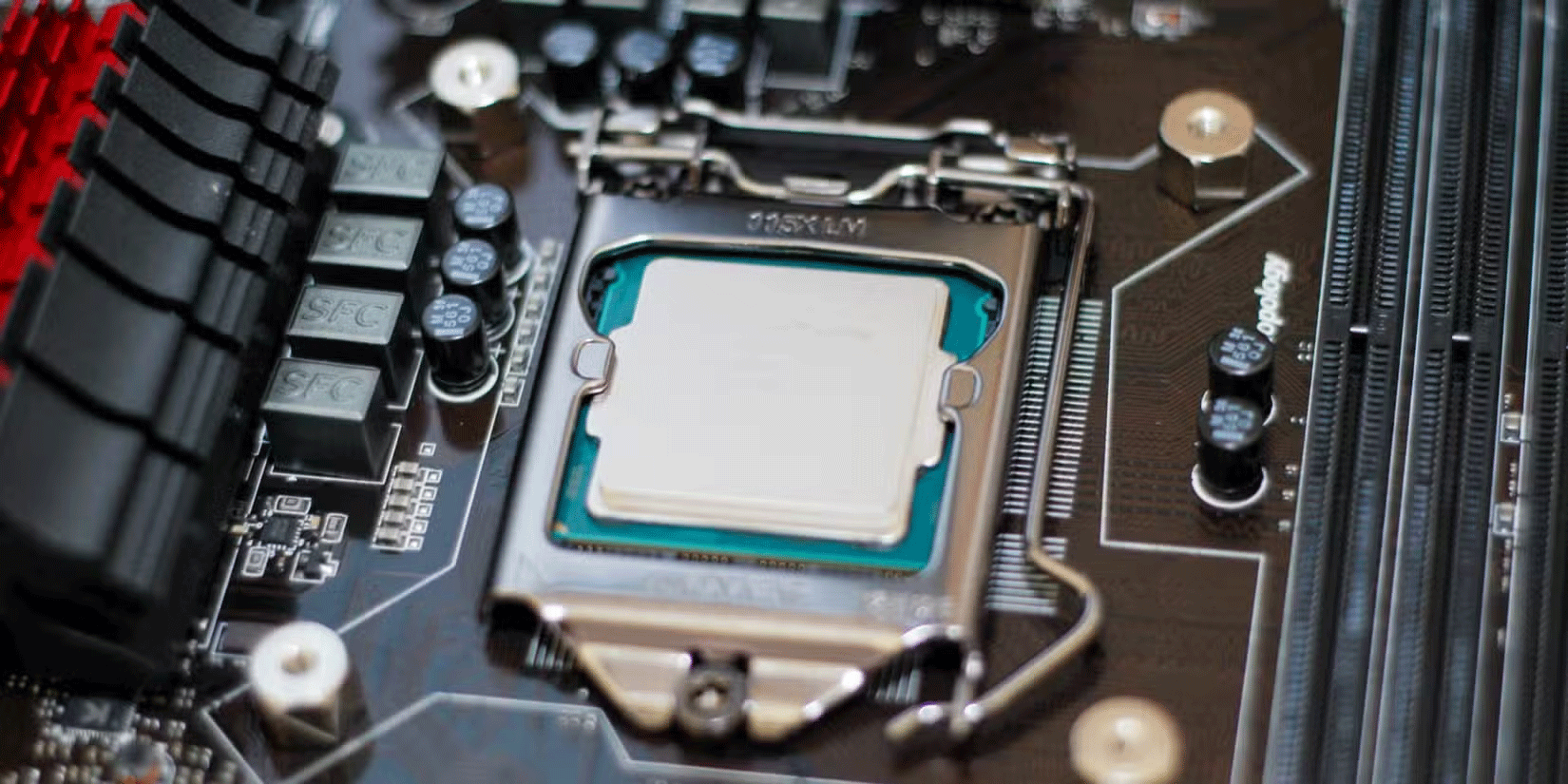 CPU chip on MSI motherboard