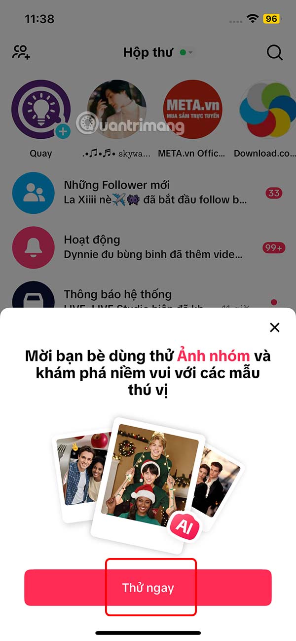 AI group photo on TikTok