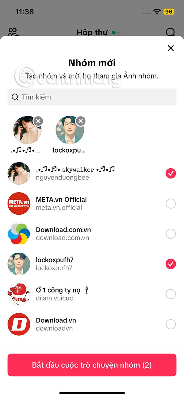 Create a TikTok chat group