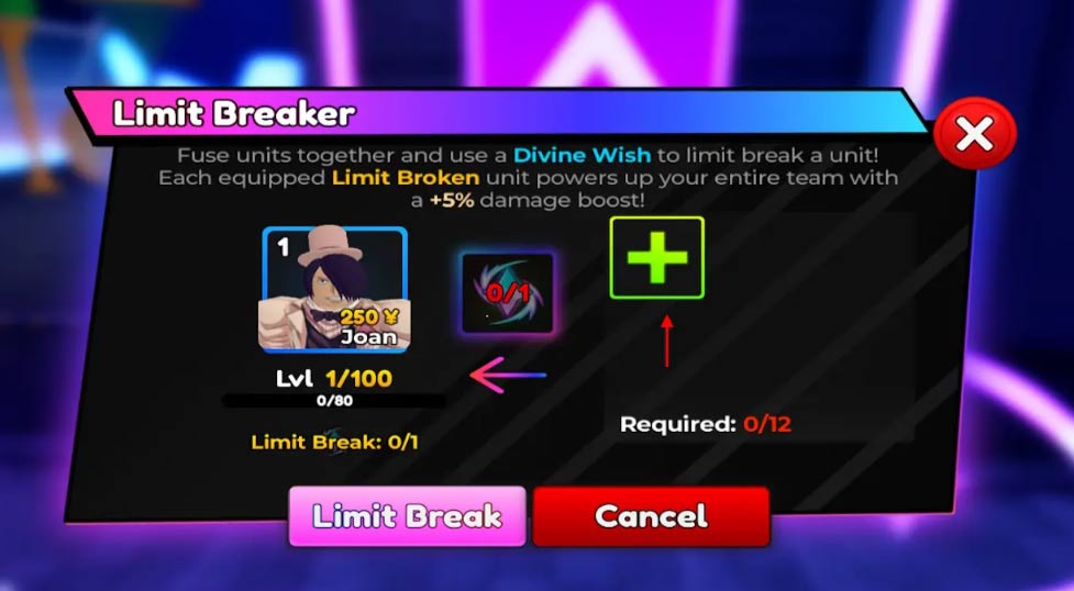 Đặt Limit Break