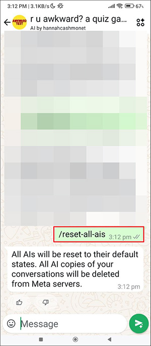 Delete chat on WhatsApp 