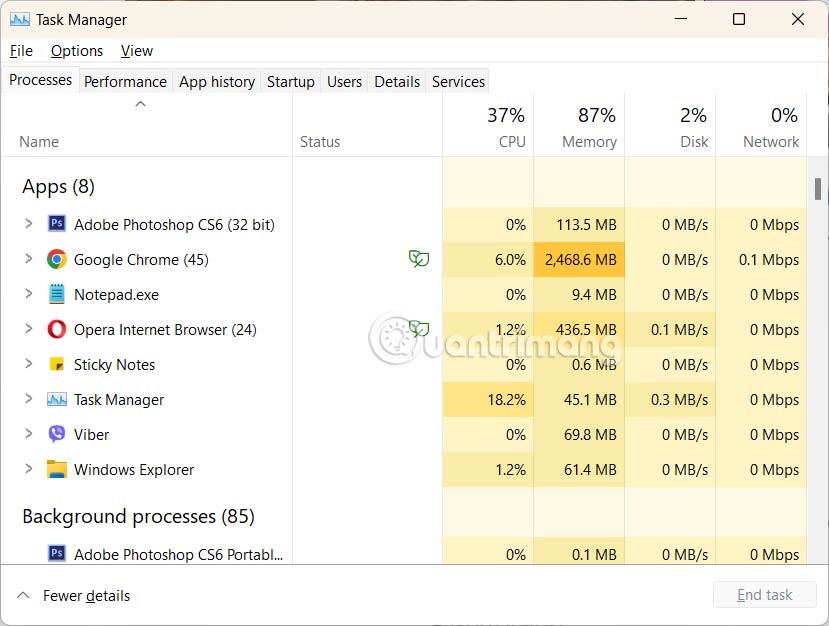 Task Manager Windows 10