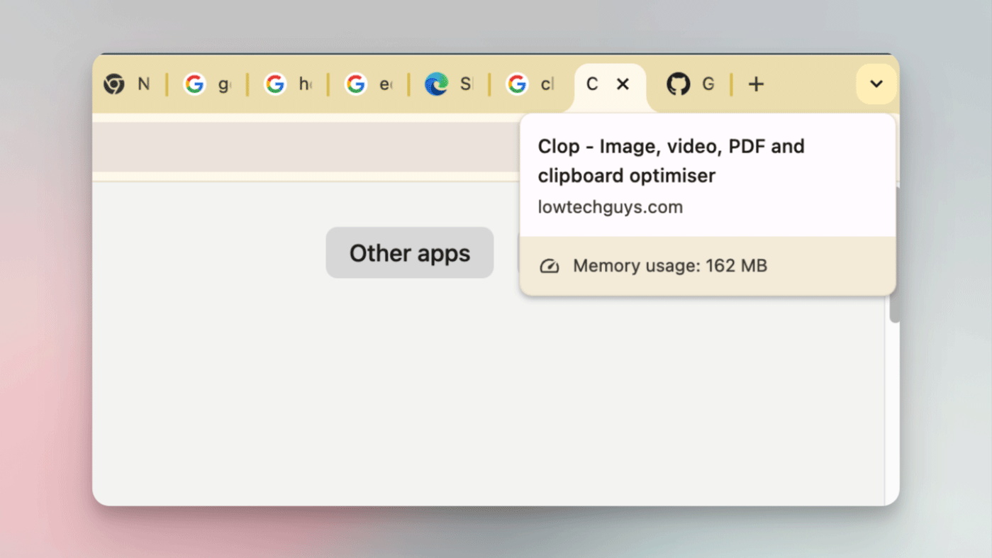 See the memory use for a Chrome tab on the mouse menu.