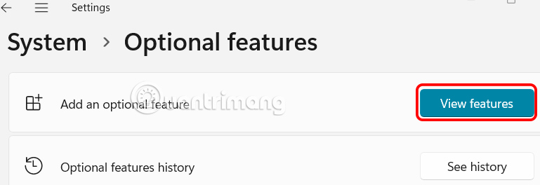 Xem tính năng tùy chọn Windows 11
