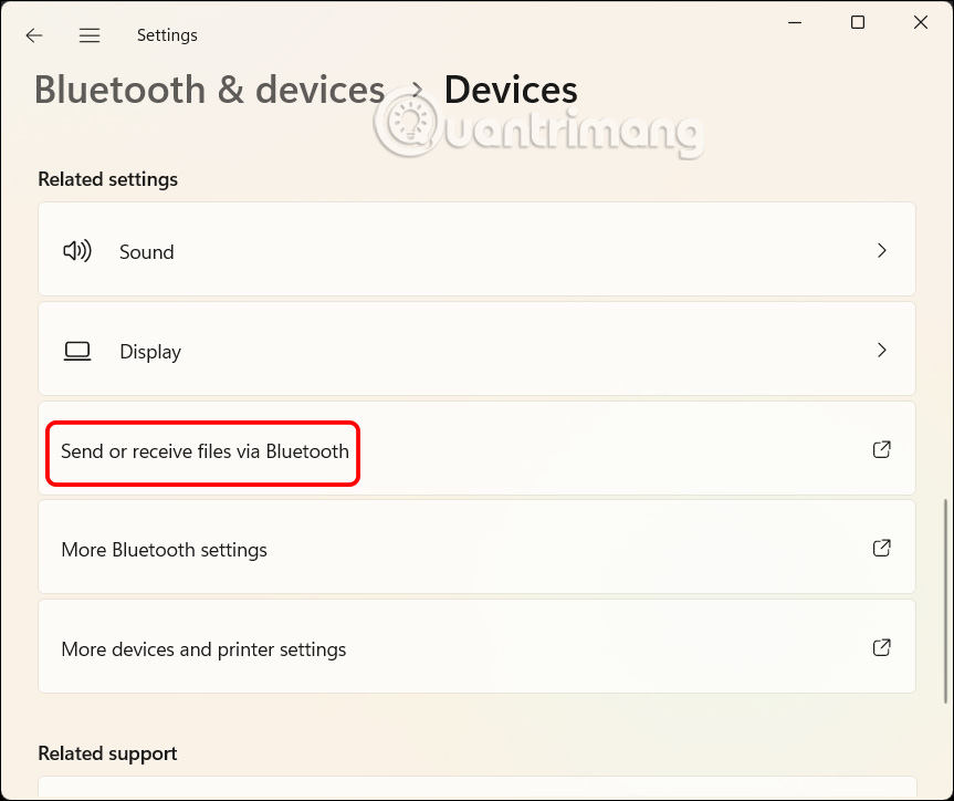 Send or Receive Files via Bluetooth Windows 11