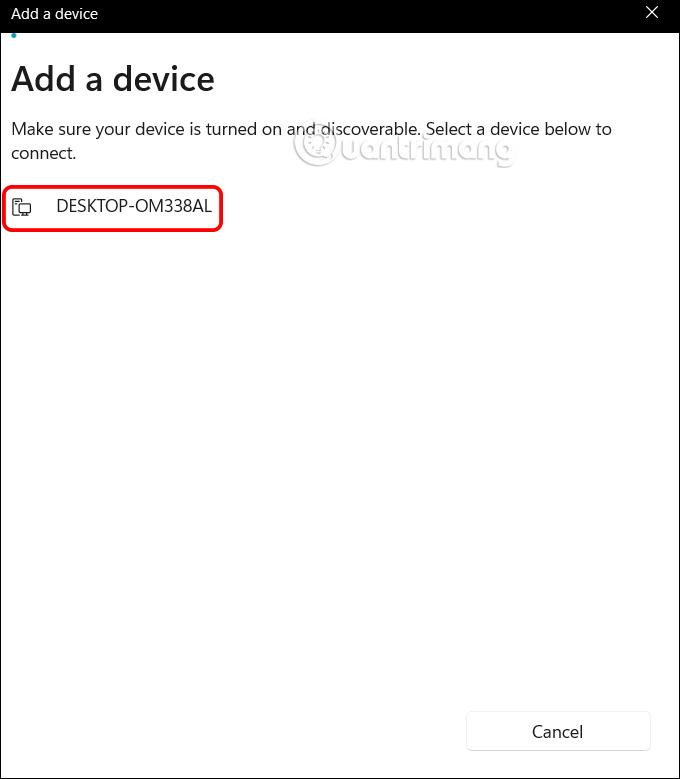 Thiết bị kết nối bằng bluetooth Windows 11