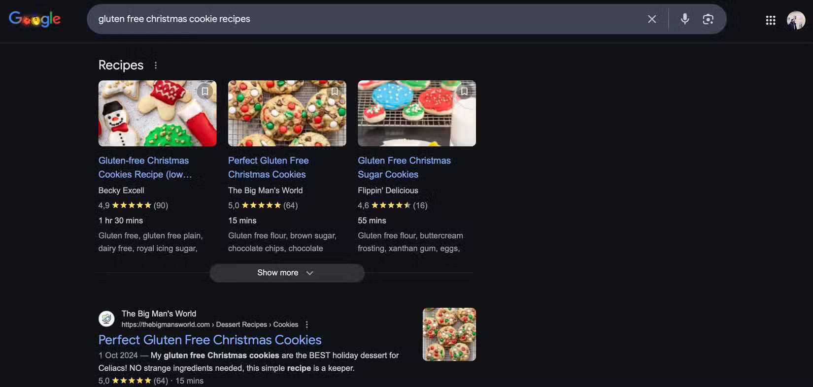 Google Christmas cookie recipes