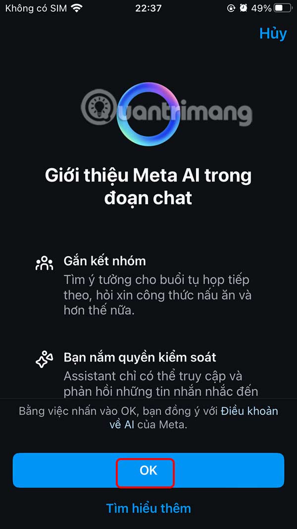 Use Meta AI in Instagram chat