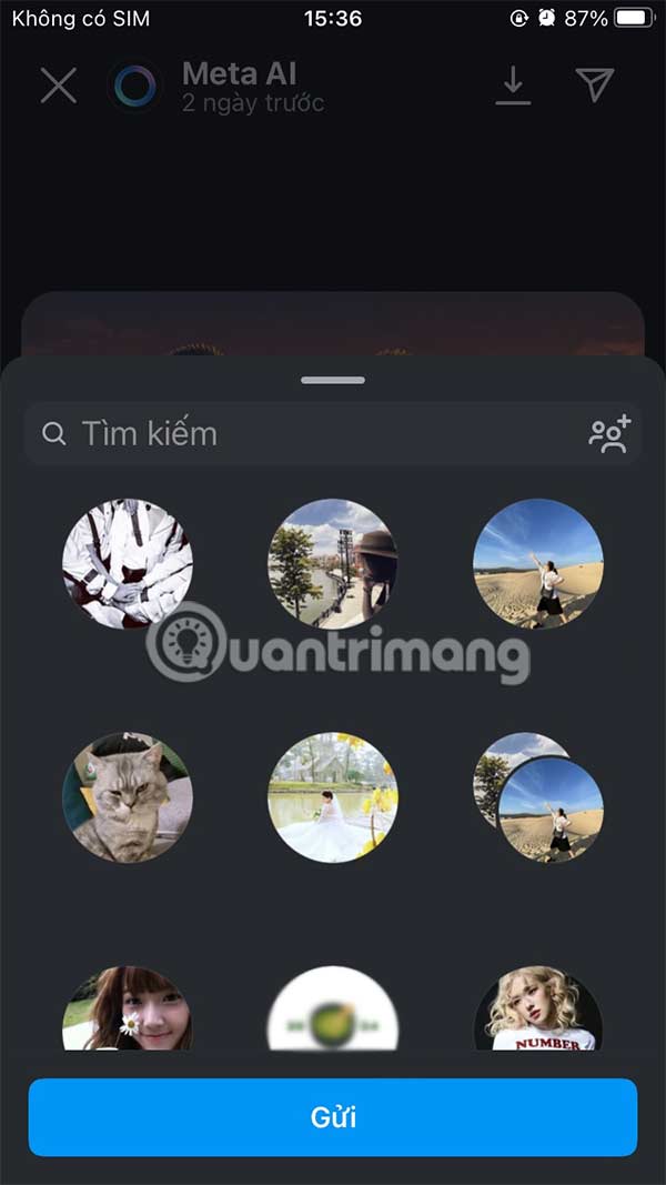 Send AI photos on Instagram