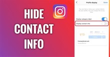 Cách ẩn thông tin liên lạc trên Instagram