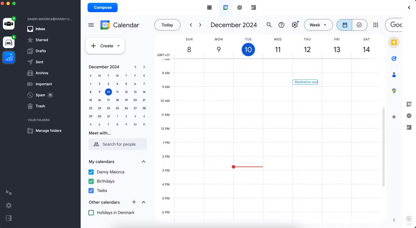 Use Google Calendar in the Mailbird app