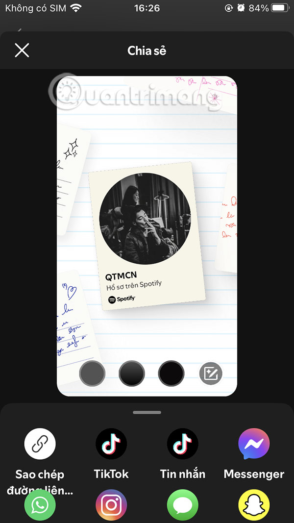 Chỉnh giao diện hồ sơ Spotify