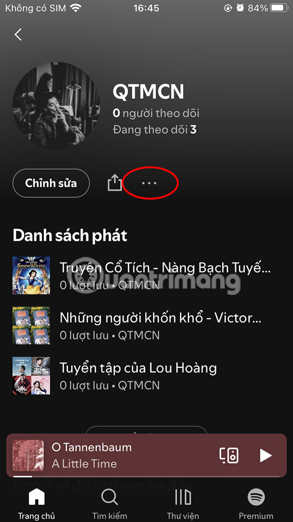 Tùy chỉnh hồ sơ Spotify