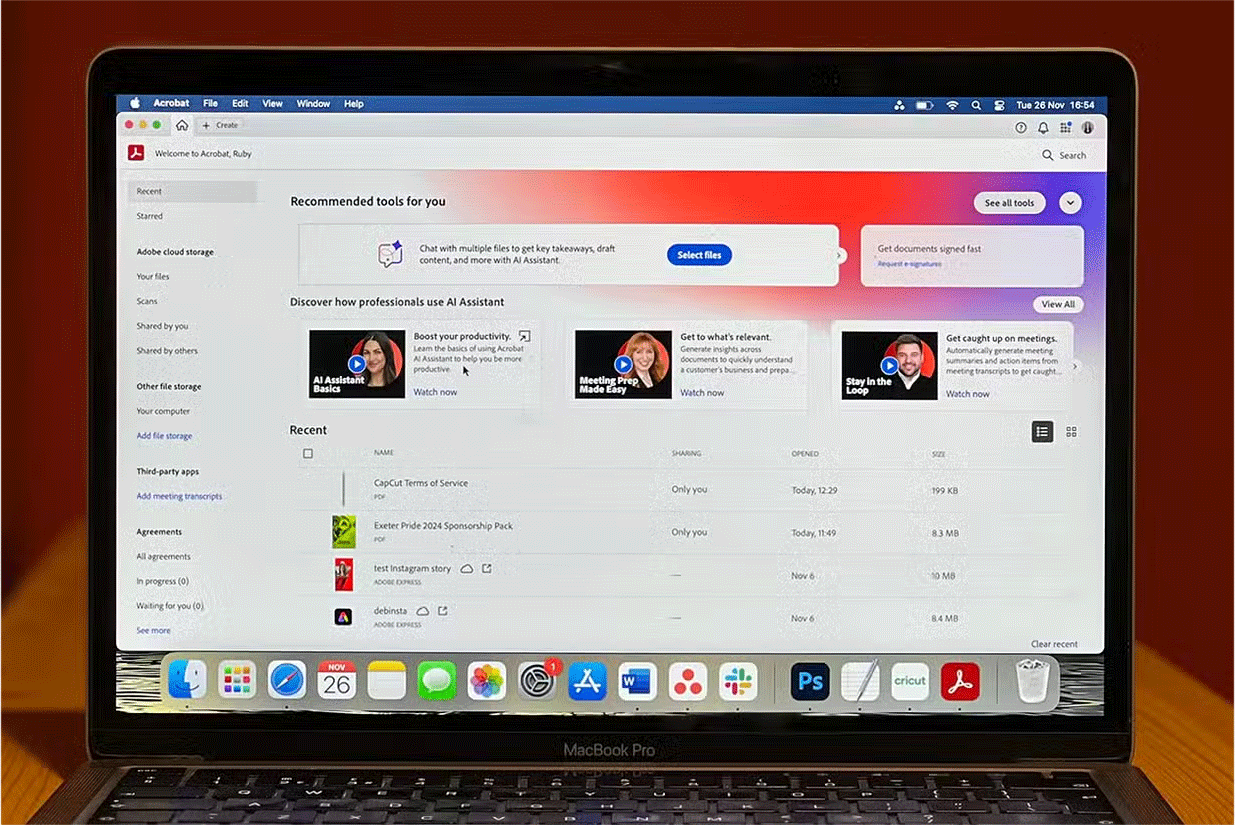 Adobe Acrobat AI Assistant on Mac