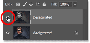 Turn off the Desaturated layer.