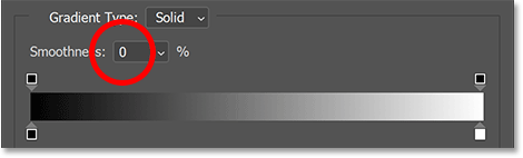 Reduce the Smoothness option for gradients to 0%