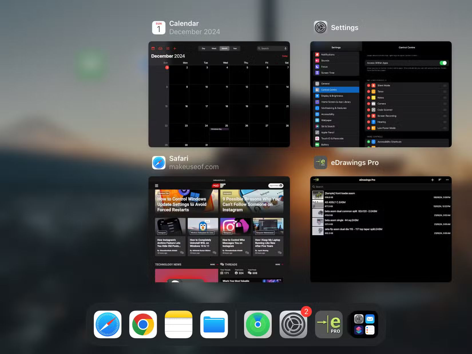 iPadOS App Switcher when opening multiple apps