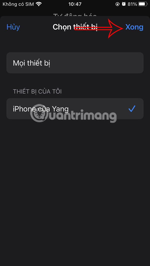Lưu thiết bị kết nối