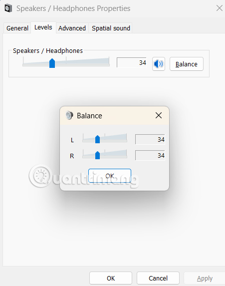 Windows 11 audio balance