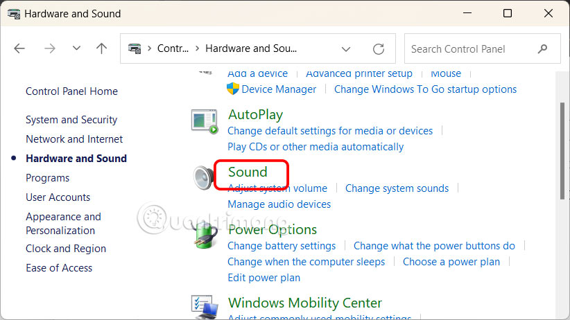 Adjust Sound Windows 11