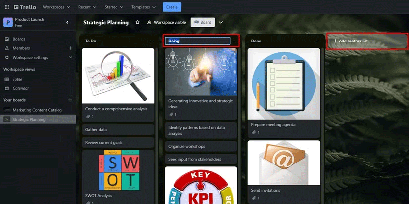 Thêm danh sách vào Trello