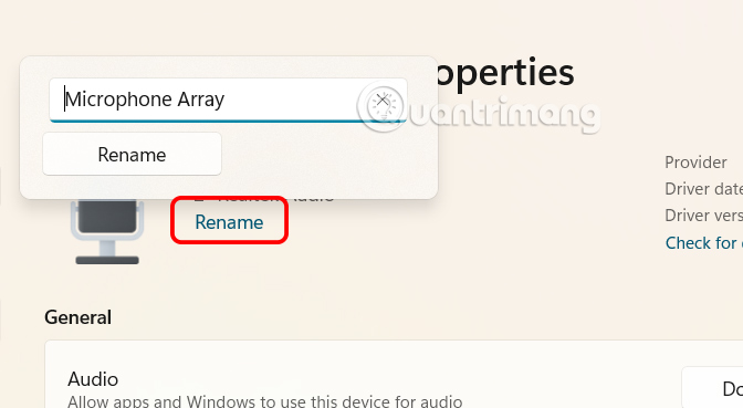 Đổi tên micro Bluetooth Windows 11