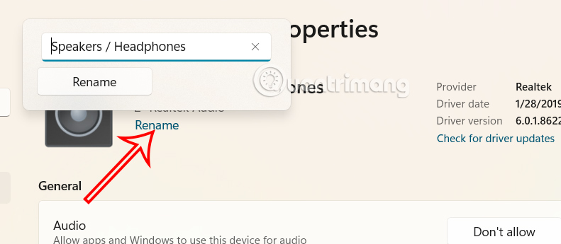 Cách đổi tên tai nghe Bluetooth trên Windows 11