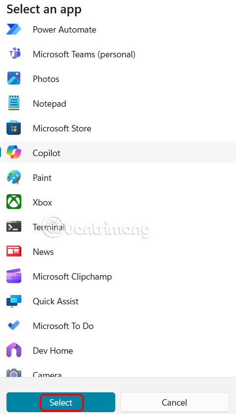 Adjust Windows 11 Copilot key default settings